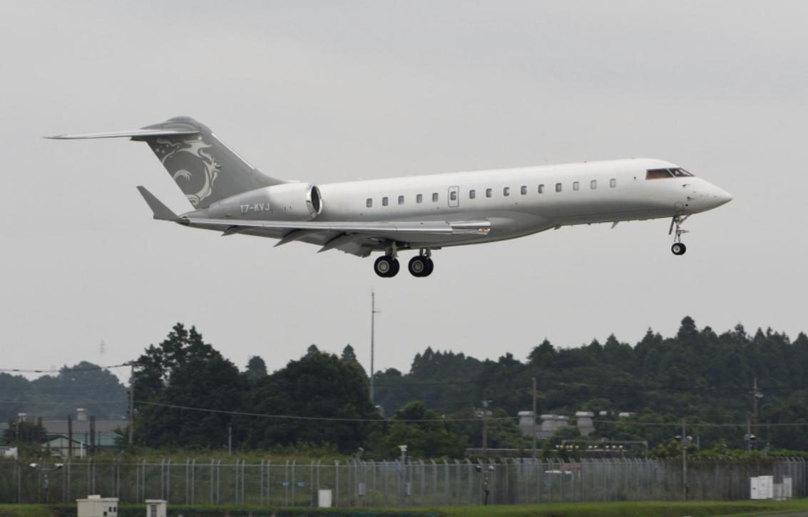 Global Express in flight